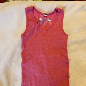 Stretch pink tank top size medium